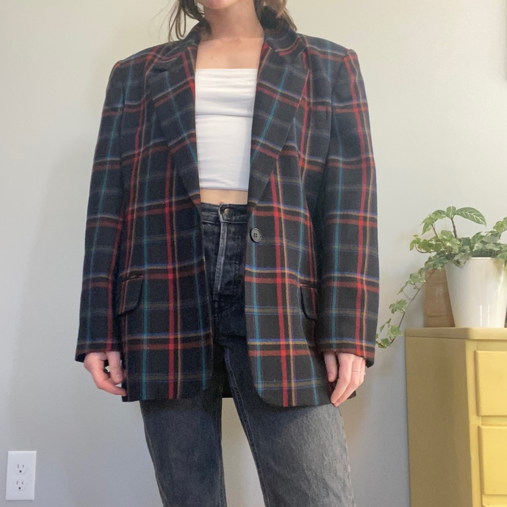 Vintage plaid blazer